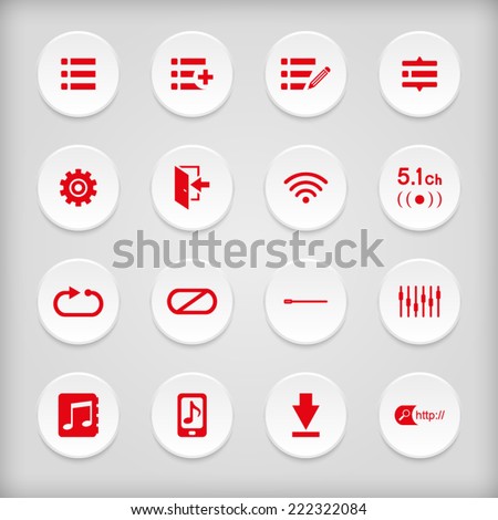 Entertainment music media key knob button icon symbol