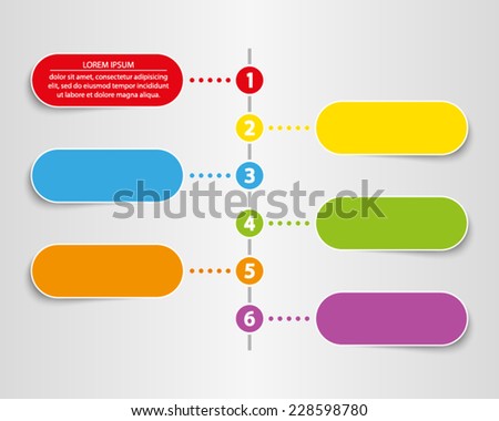 Template infographic chart diagram serial chronology shadow