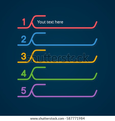 sequence rank template infographic chart with color line style