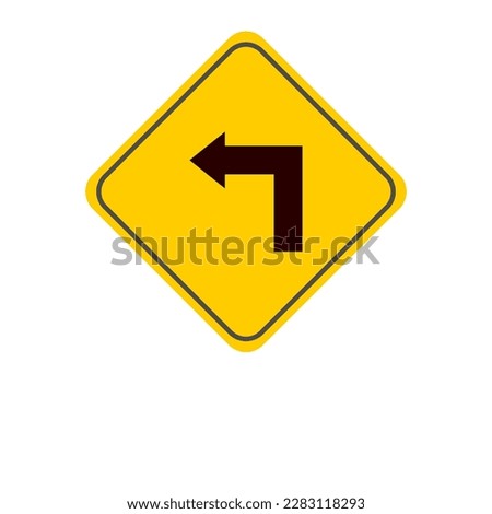 traffic warning sharp turn left