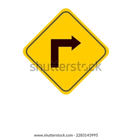 sharp right turn traffic warning