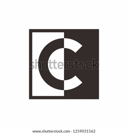 Monogram Letter C Geometric Square Business Company Vector Logo Design