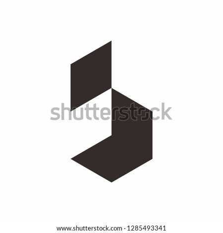 Geometric Square Letter B Business Company Vector Logo Design
