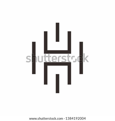 Geometric Square Letter H Business Company Vector Logo Design