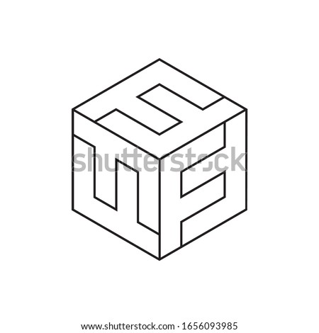 Geometric Square Letter F Business Company Vector Logo Design