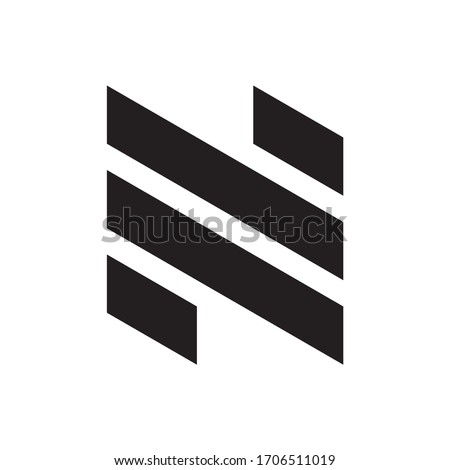 Geometric Square Letter N Space Business Company Vector Logo Design	