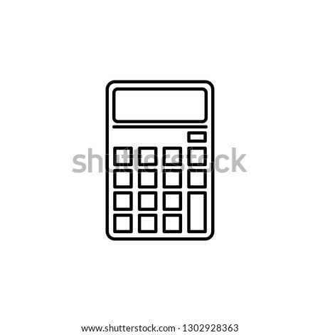 calculator, math icon. Element of education illustration. Signs and symbols can be used for web, logo, mobile app, UI, UX