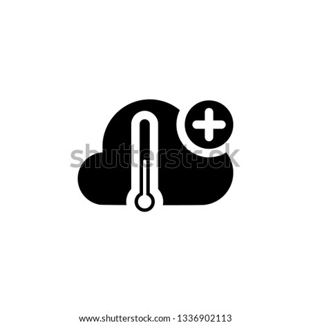 cloud plus temperature icon. Element of weather illustration. Signs and symbols can be used for web, logo, mobile app, UI, UX