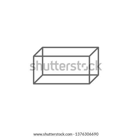 geometric figures, cuboid outline icon. Elements of geometric figures illustration icon. Signs and symbols can be used for web, logo, mobile app, UI, UX