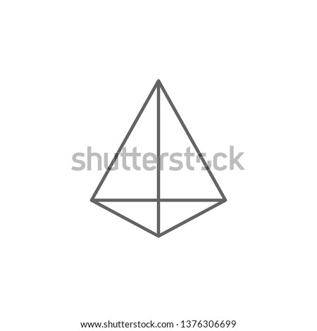 geometric figures, triangular pyramid outline icon. Elements of geometric figures illustration icon. Signs and symbols can be used for web, logo, mobile app, UI, UX