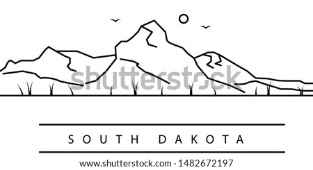 South Dakota city line icon. Element of USA states illustration icons. Signs, symbols can be used for web, logo, mobile app, UI, UX