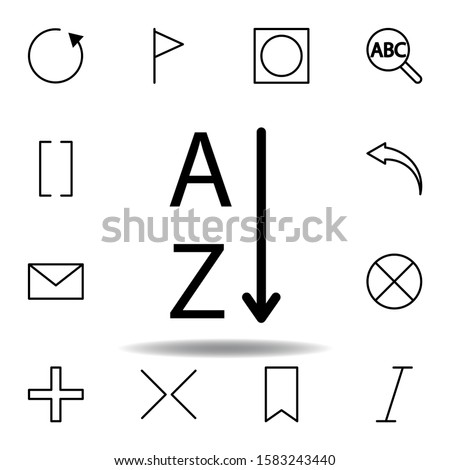 sort text , word A and Z icon.  