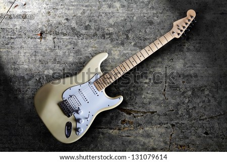 Electric guitar on black background