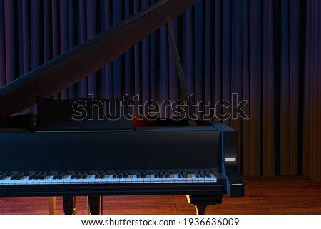 Similar – Image, Stock Photo Small stage with grand piano in a ruin