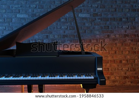 Similar – Image, Stock Photo Small stage with grand piano in a ruin
