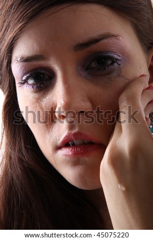 Portrait Of Beautiful Girl, Crying Stock Photo 45075220 : Shutterstock