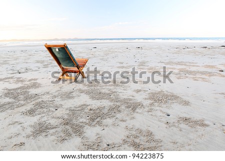 Beach wooden chair - isolated concept, Australia
