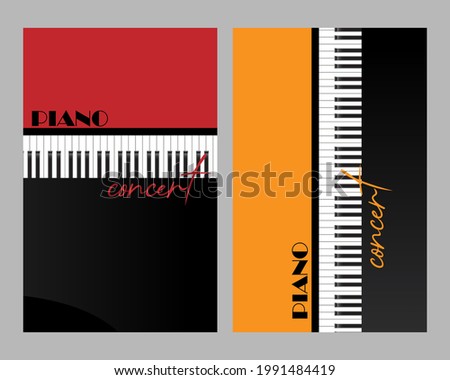 Piano Concert. Vector illustration. Concert invitation, flyer, poster, banner. Various applications are possible. Imagine de stoc © 