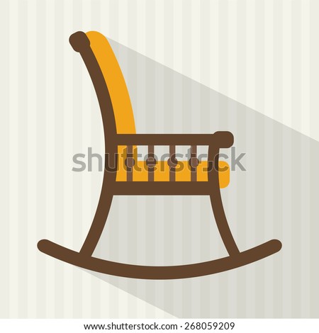 Rocking chair. Flat style vector illustration.
