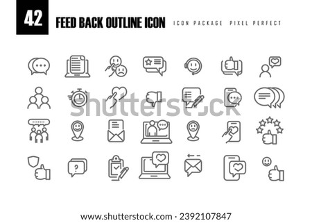 feedback related outline icon pixel perfect designed for web or mobile app, vector outline icon design