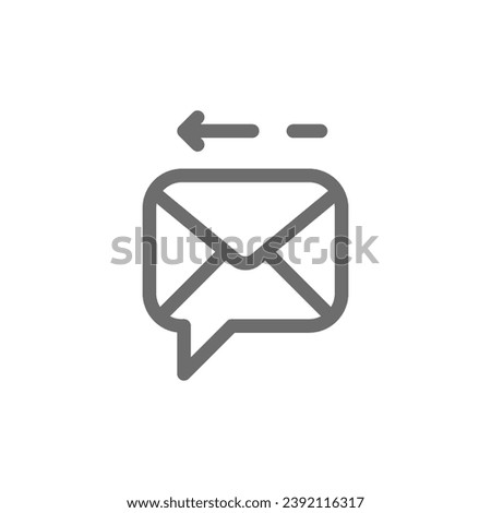email reply outline icon pixel perfect for website or mobile app