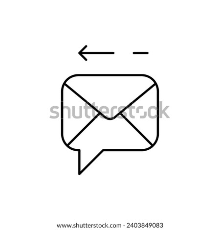 mail reply outline icon for website or mobile app