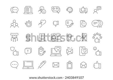 feedback related outline icon pixel perfect designed for web or mobile app, vector outline icon design