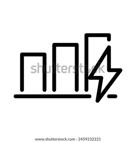 electricity chart outline icon pixel perfect vector design good for website and mobile app