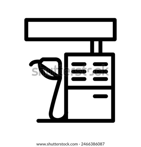 gas pump outline icon pixel perfect vector design good for website and mobile app