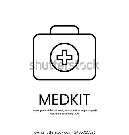 medkit thin outline icon vector design good for web or mobile app