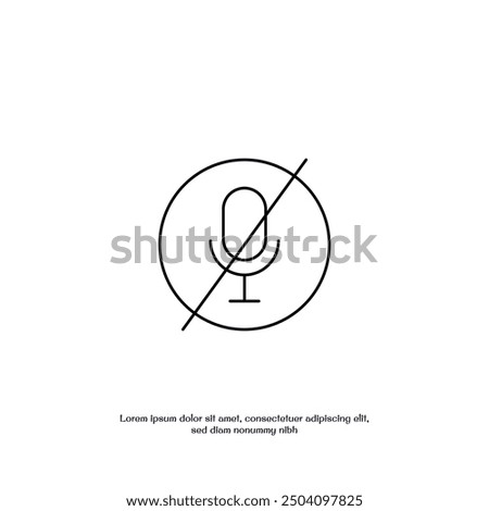 mute outline icon vector design good for web or mobile app