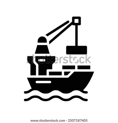 docking solid icon vector design good for web or mobile app