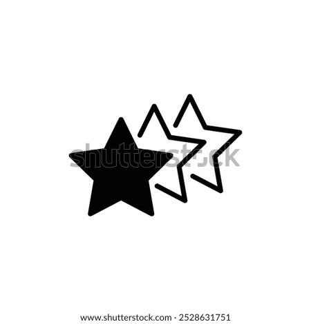 three stars solid icon vector design good for web or mobile app