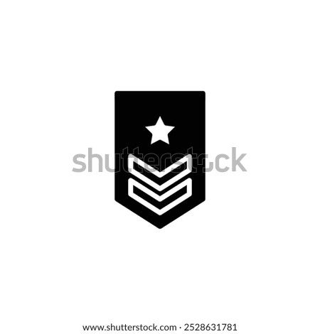 army badge star solid icon vector design good for web or mobile app