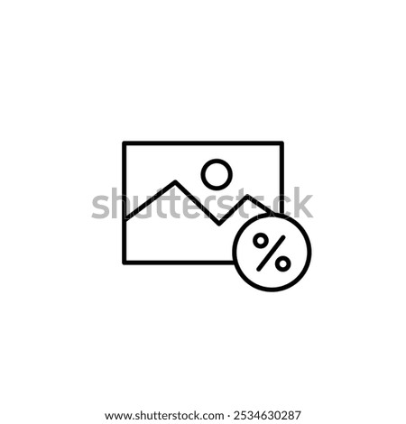 image size thin outline icon vector design good for web or mobile app