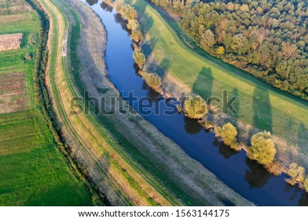 Similar – Image, Stock Photo Bank at the dike with branches and fog