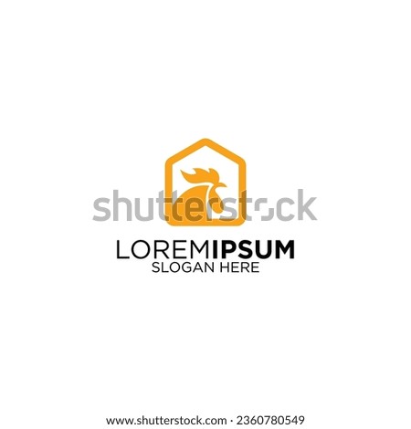 Rooster home logo design template