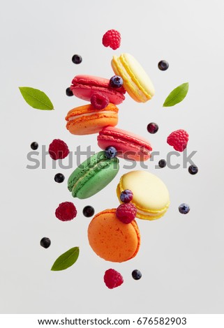 Similar – Image, Stock Photo Stack of fresh macaroons on table