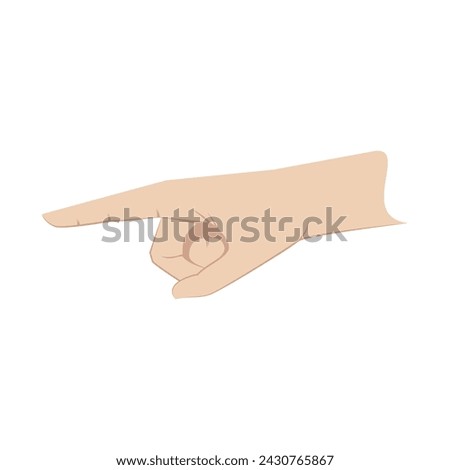 forefinger vector illustration flat design