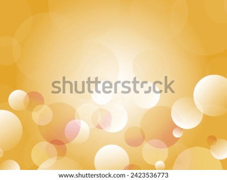 Refreshing polka dot pattern background material with the image of soap bubbles floating in the sky_Orange color