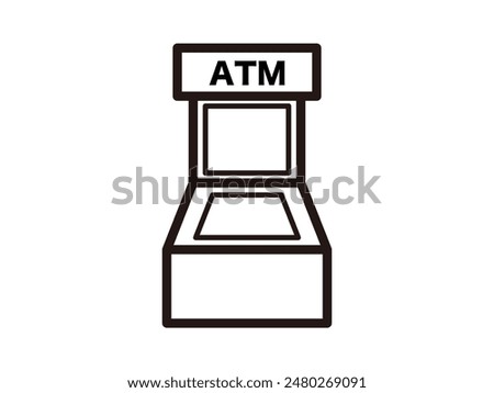 Simple monochrome illustration of an ATM icon