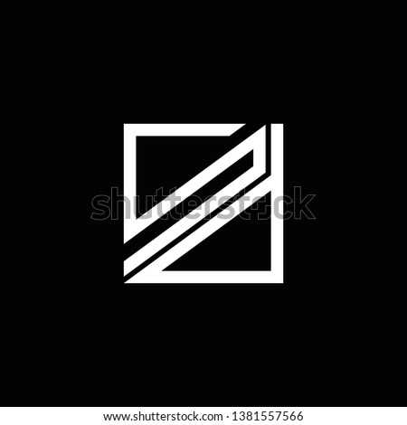 square line art typography vector logo Stock fotó © 