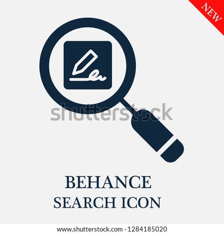 Behance search icon. Editable Behance search icon for web or mobile.