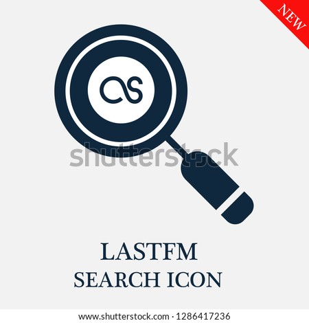 Lastfm search icon. Editable Lastfm search icon for web or mobile.