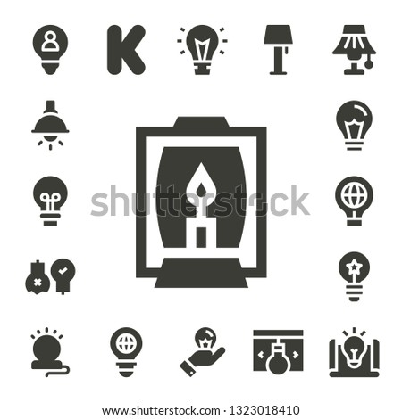 invention icon set. 17 filled invention icons.  Simple modern icons about  - Idea, Lamp, Ideas, Kickstarter, Bulb, Light