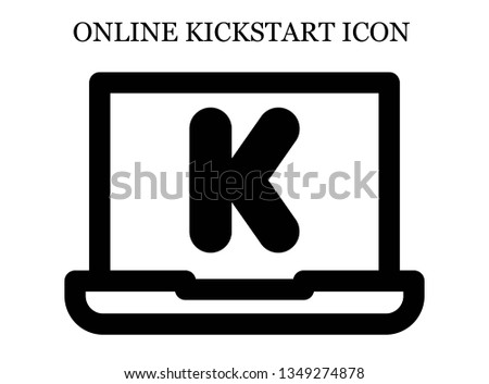 online Kickstarter icon. Editable online Kickstarter icon for web or mobile.