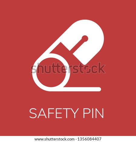  Safety pin icon. Editable  Safety pin icon for web or mobile.