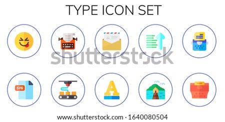 Modern Simple Set of type Vector flat Icons. Contains such as smile, svg, typewriter, d, letter, font, sort ascending, bungalow and more Fully Editable and Pixel Perfect icons.