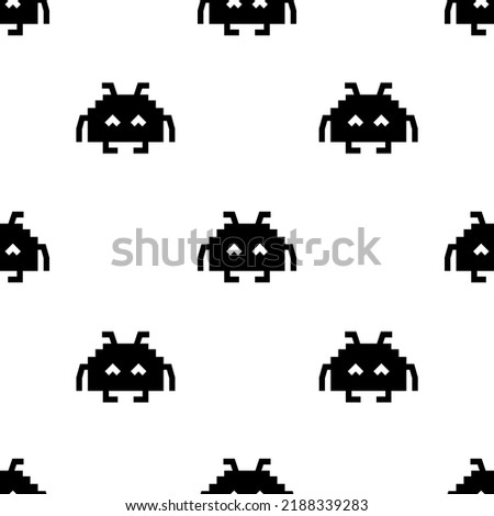 Single Space invaders pattern. Space invaders concept. filled trendy Vector seamless Pattern, background, wallpaper