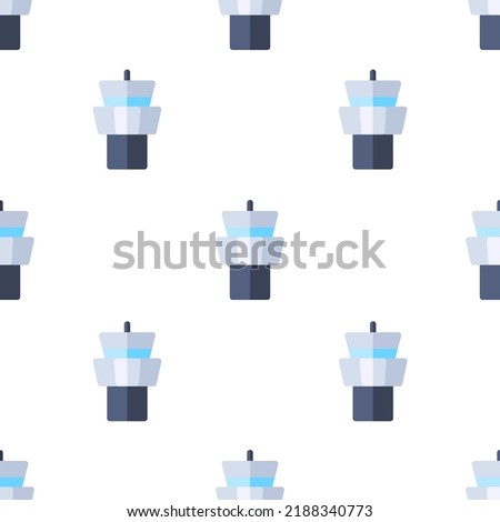 Single tower pattern. tower concept. flat trendy Vector seamless Pattern, background, wallpaper